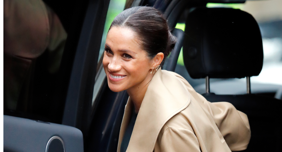 Meghan Markle is ready for fall — shop her coat for less (Getty).