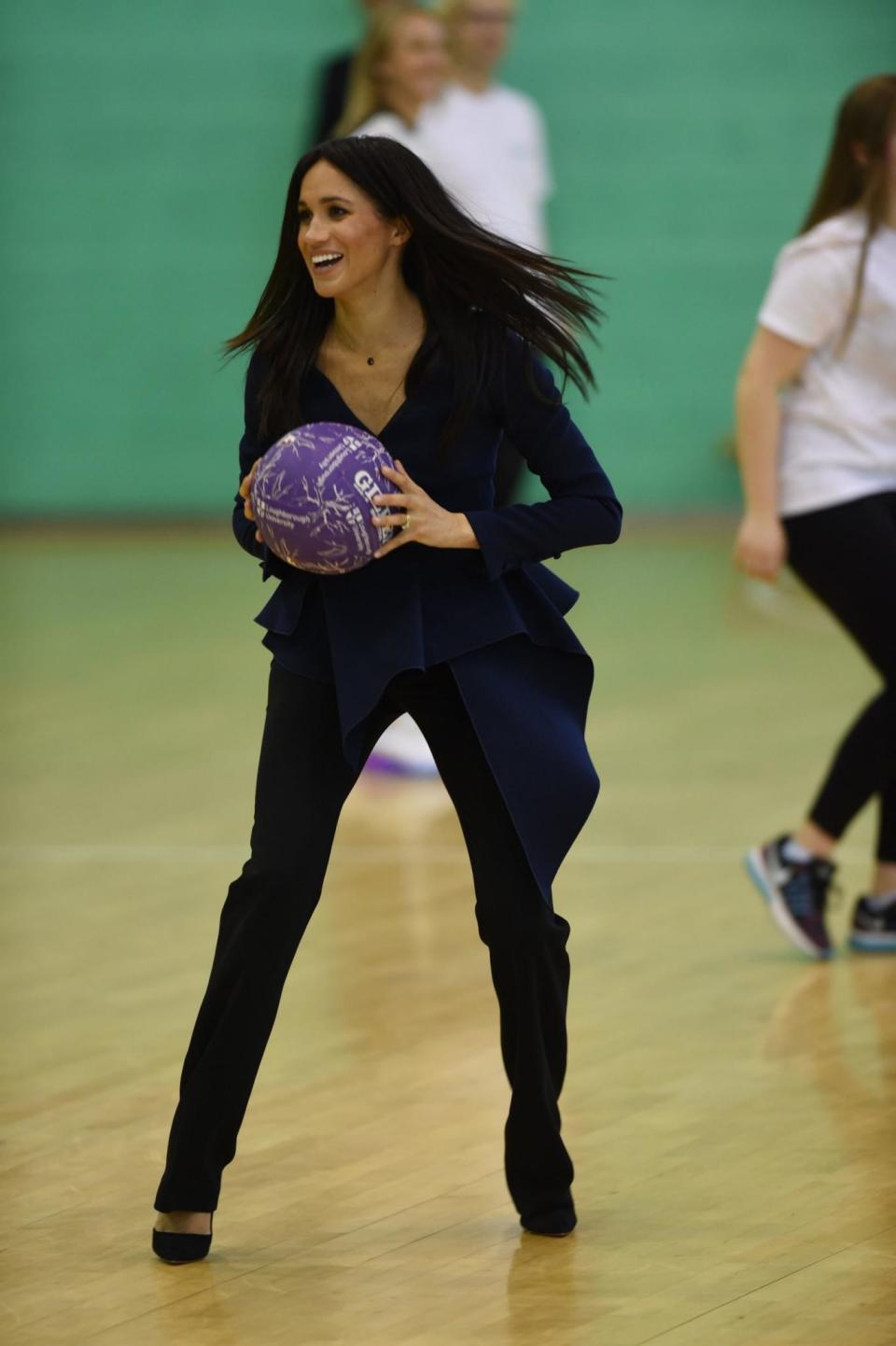 The Duchess of Sussex attends the Coach Core Awards at Loughborough University (PA)