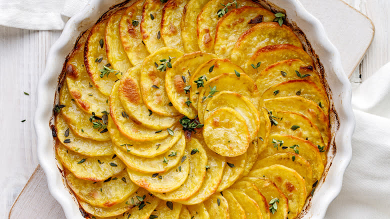 spiral baked scalloped potatoes 