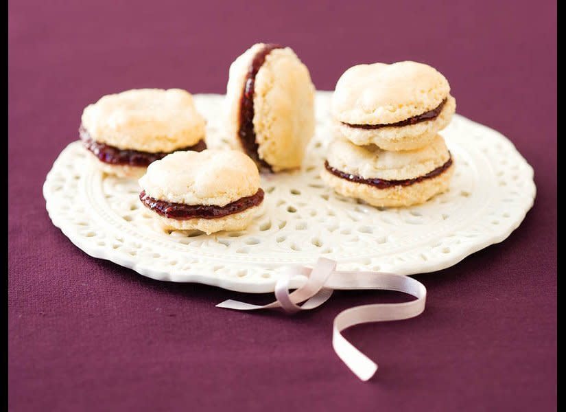 The star ingredients in these sweet, nutty cookies are ground toasted almonds and  fragrant almond extract complemented by fruity strawberry jam.    <strong>Get the <a href="http://www.huffingtonpost.com/2011/10/27/almond-macaroons_n_1057648.html" target="_hplink">Almond Macaroons</a> recipe</strong>  