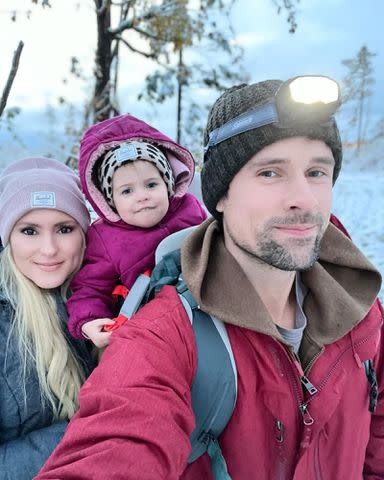 <p>Benjamin Hollingsworth Instagram</p> Benjamin and Nila Hollingsworth with their daughter Juniper Bloom Hollingsworth.