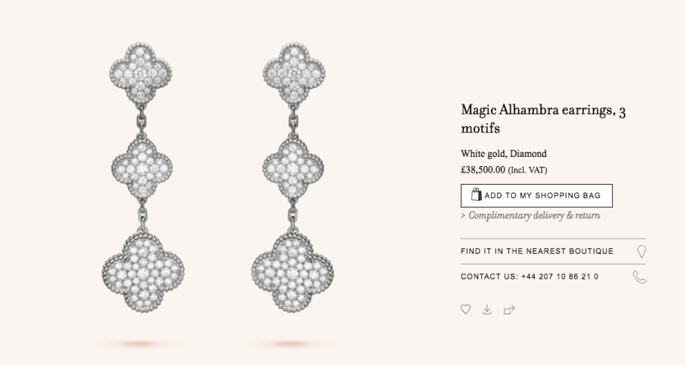 Van Cleef & Arpels Magic Alhambra earrings (Vancleefarpels.com)