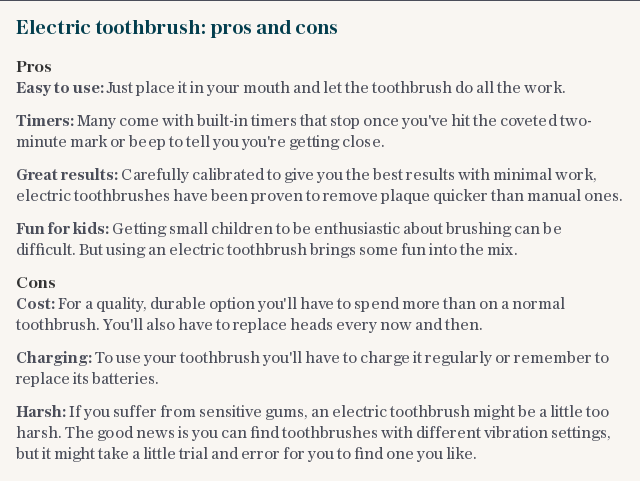 Electric toothbrush: pros and cons