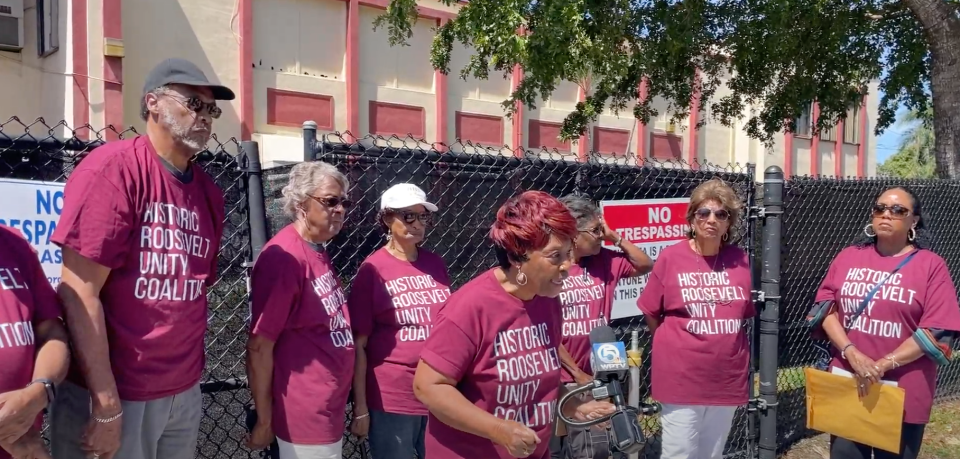 Cora Perry, president of the Roosevelt High School alumni association, explains why her group opposes a state Black history museum at the site.