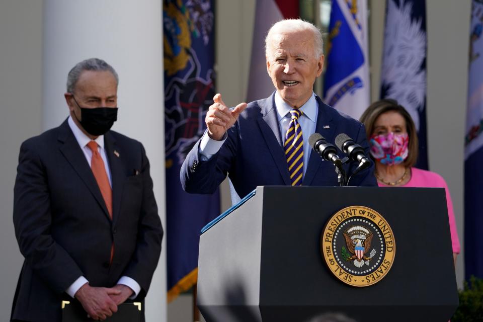 President Joe Biden wants Democratic leaders Chuck Schumer and Nancy Pelosi to push his agenda through Congress.