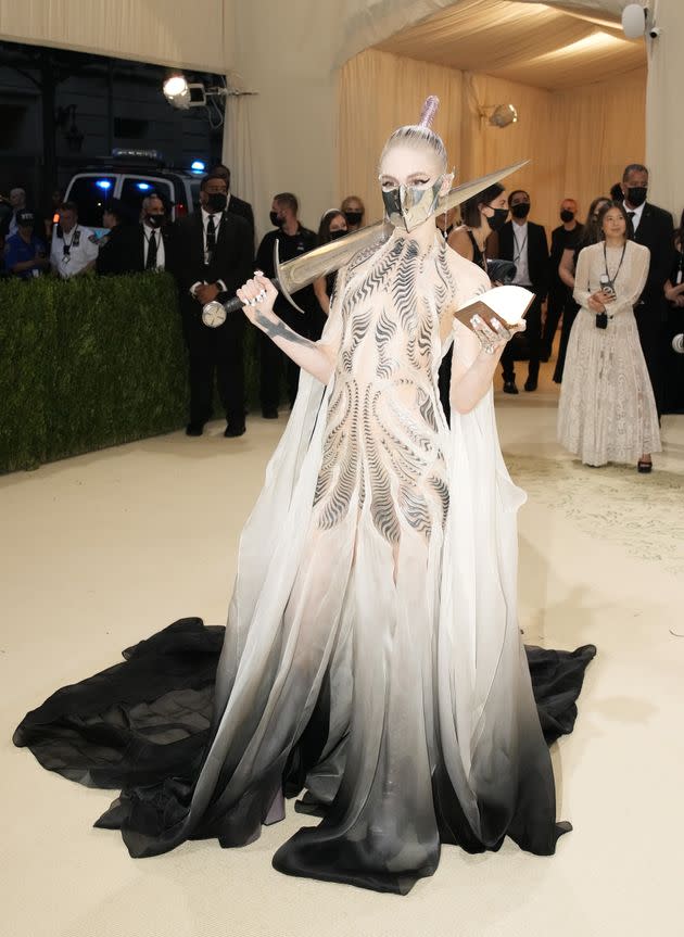 Grimes attends the 2021 Met Gala, 