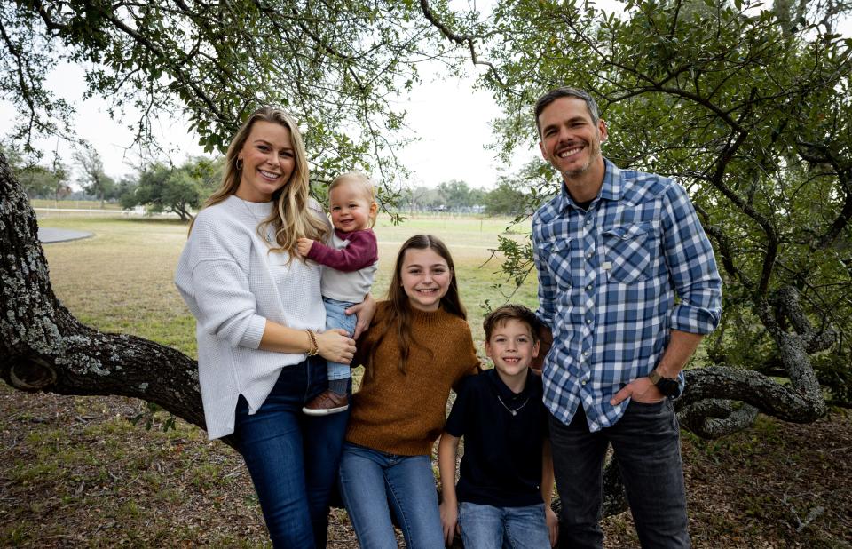 Amber Smith, Maverick Smith, London Smith, Lincoln Smith and Granger Smith. In June 2019, the couple's 3-year-old son River (not pictured) died in a drowning accident at the family's home.
