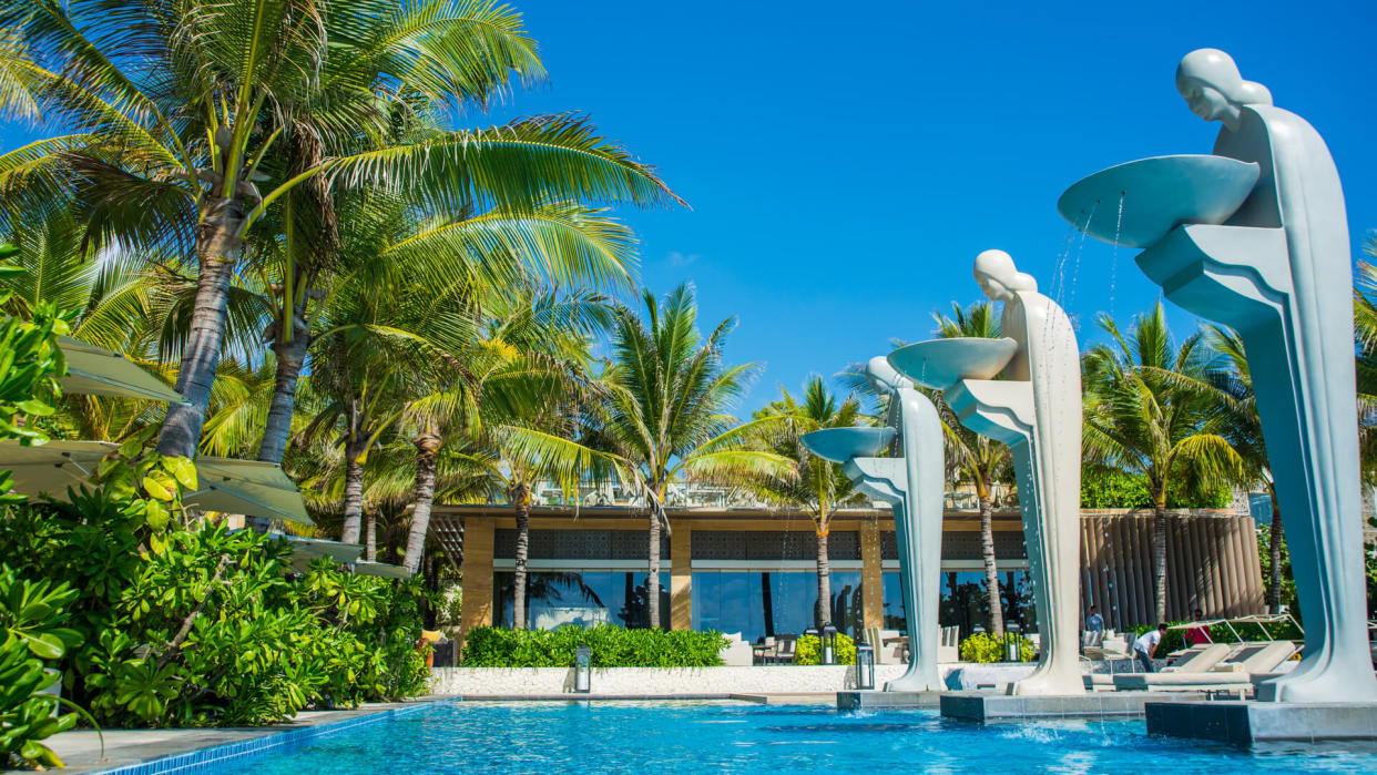 The Mulia Hotel swimming pool in Bali Indonesia