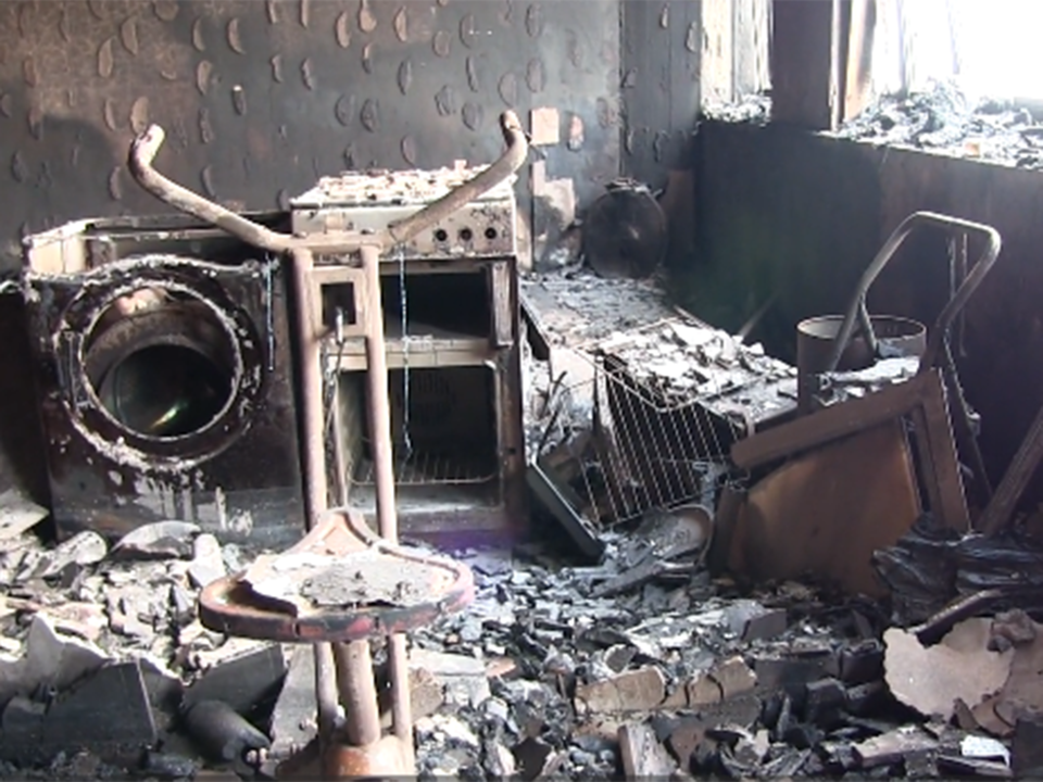 An image from inside the devastated Grenfell Tower