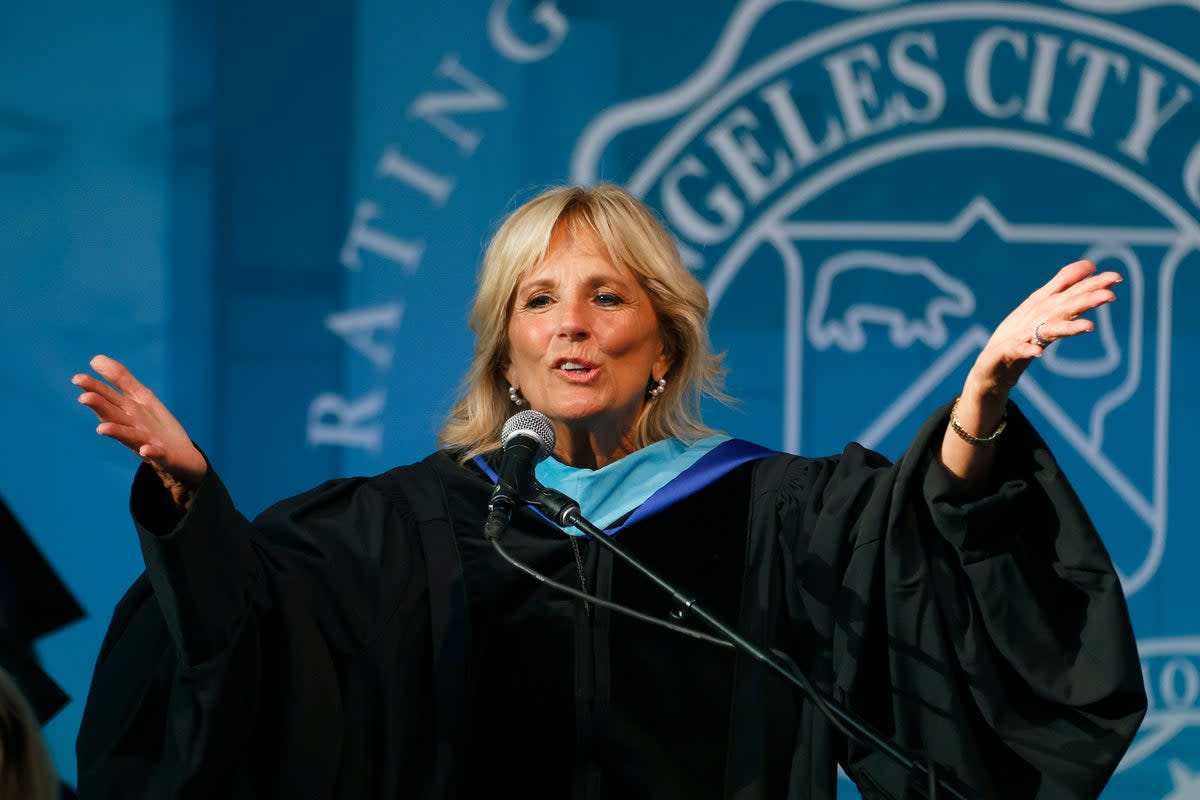 LA City College Commencement Jill Biden (Copyright 2022 Associated Press. All rights reserved.)