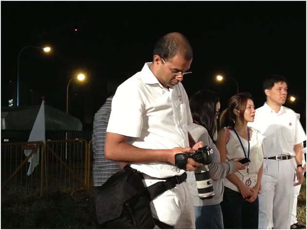 MP Janil Puthucheary and on the far right Acting Minister for Social and Family Development Chan Chun Sing.