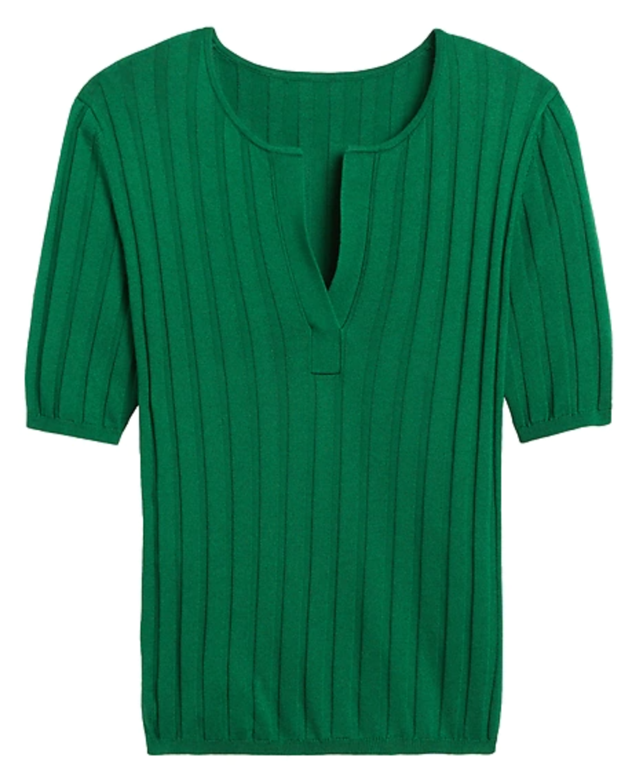 Banana Republic Silk Cashmere Sweater Top in Luscious Green