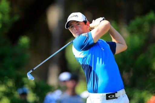 Rory McIlroy of Northern Ireland at The Players Championship on May 11. McIlroy is confident he has the game to see off his rivals and hang onto his title as the world's best golfer