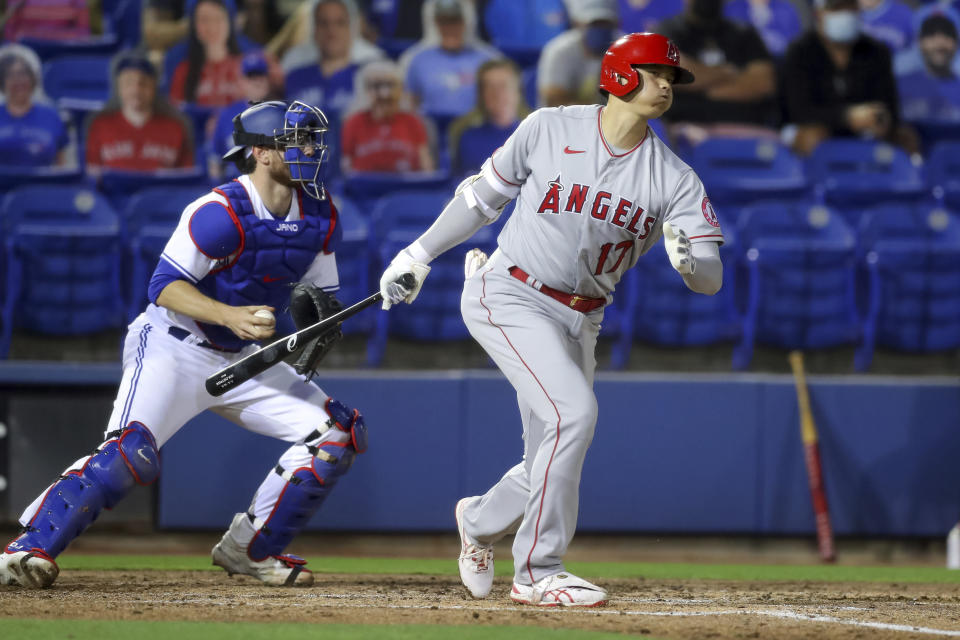 二刀流好手-大谷翔平 (AP Photo/Mike Carlson)