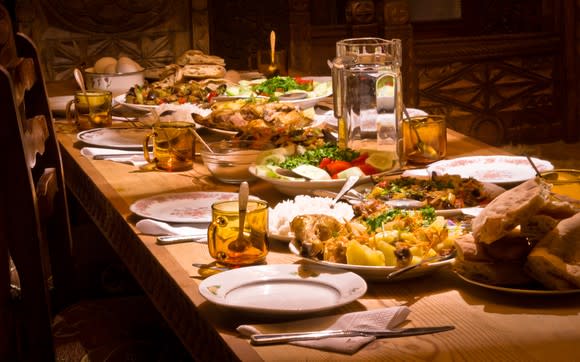 Table set for a feast