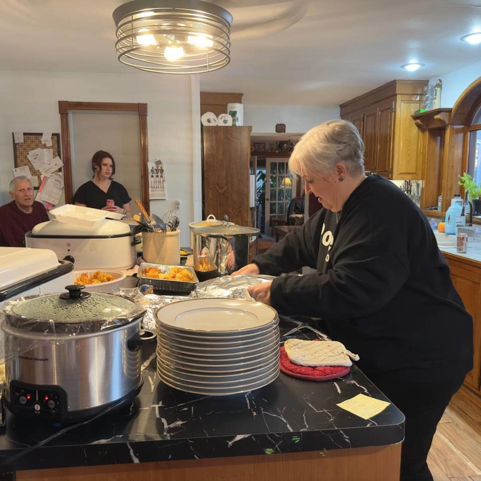 Laurie Horton typically feeds between 80 and 100 KCPD officers each Thanksgiving.