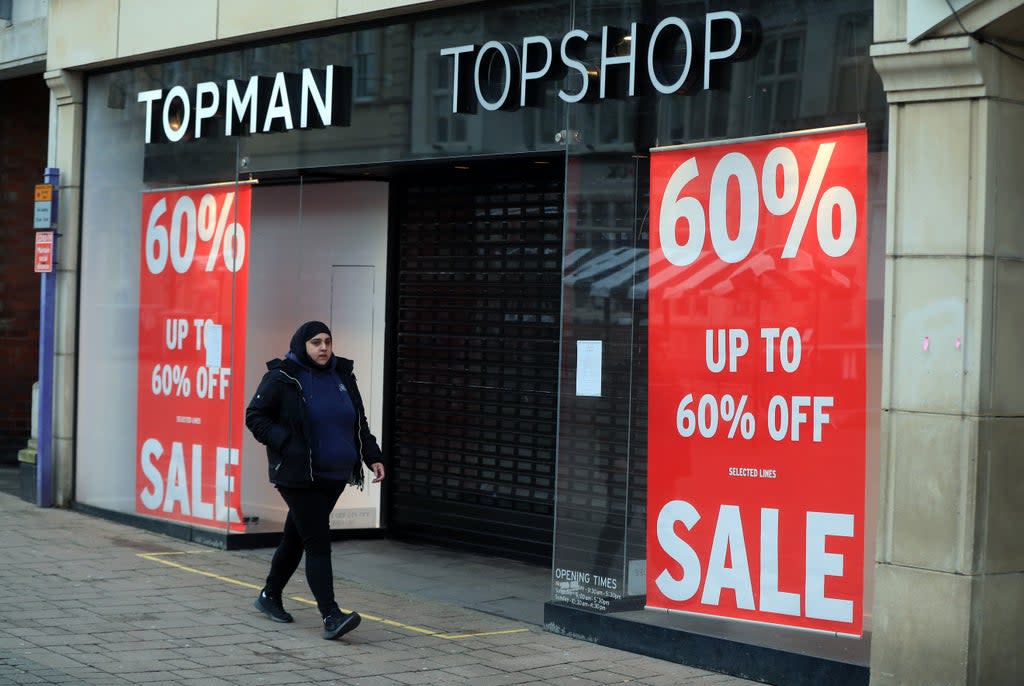 New figures have revealed that 86% of former Arcadia stores are still empty a year later (Mike Egerton/PA) (PA Archive)