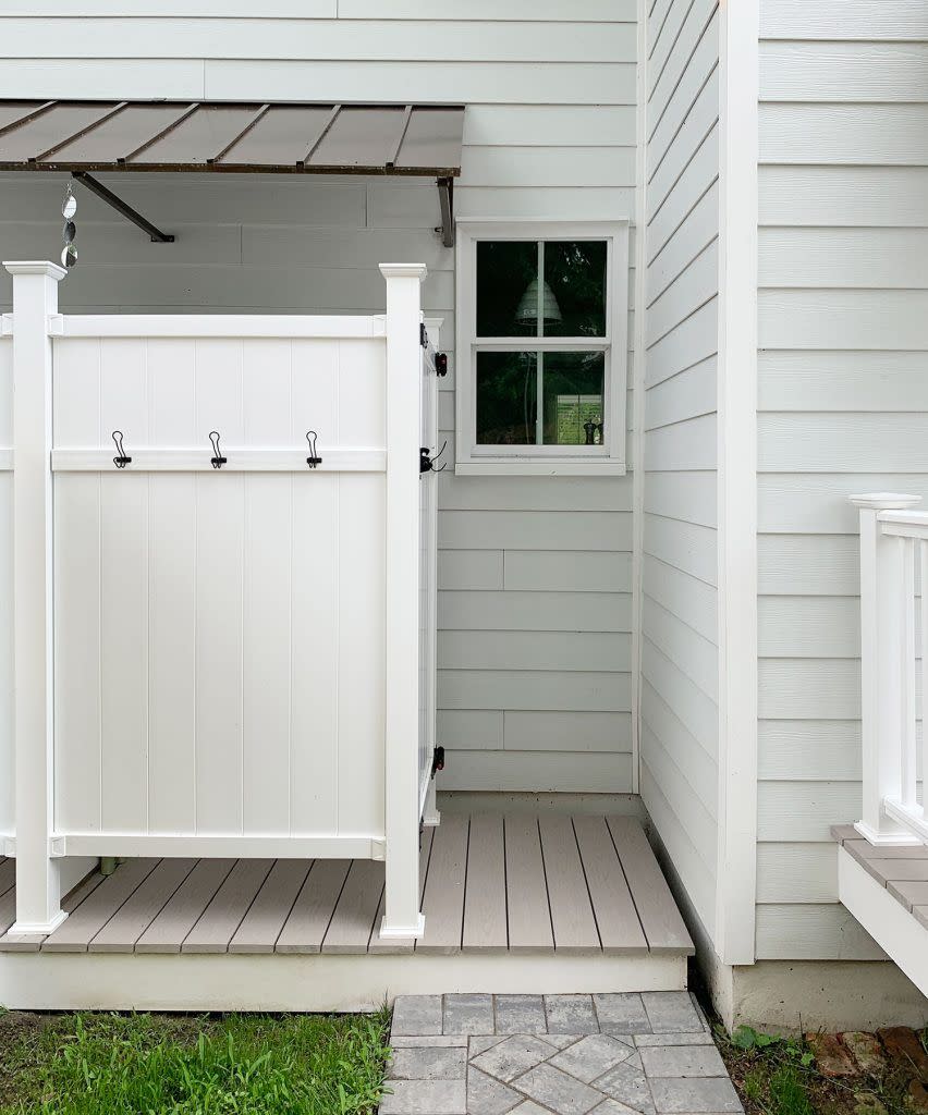 outdoor shower on the water