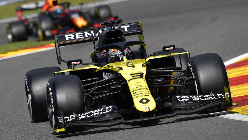 Seen here, Daniel Ricciardo secured himself a fourth-placed finish at the Belgian GP.