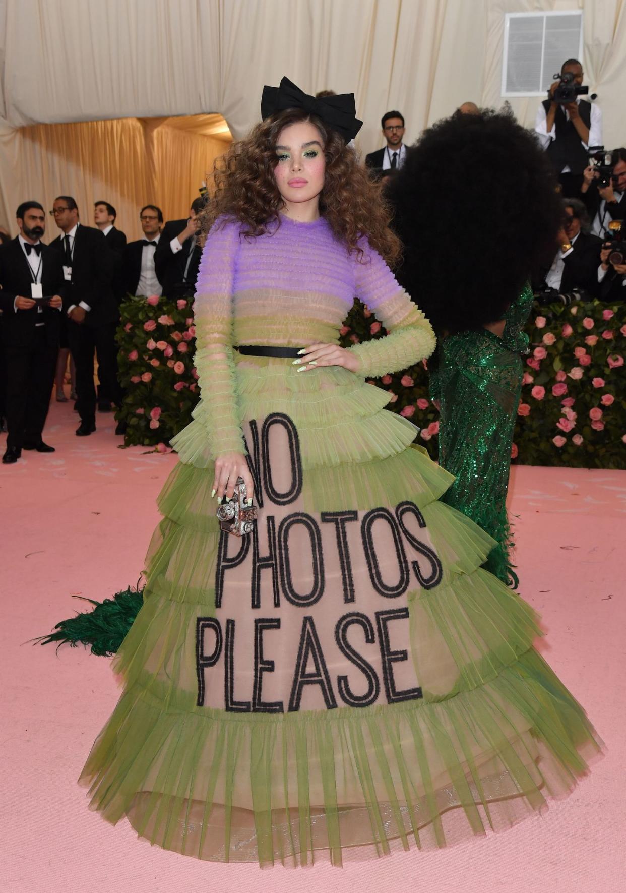 Hailee Steinfeld arrives for the 2019 Met Gala at the Metropolitan Museum of Art on May 6, 2019, in New York.