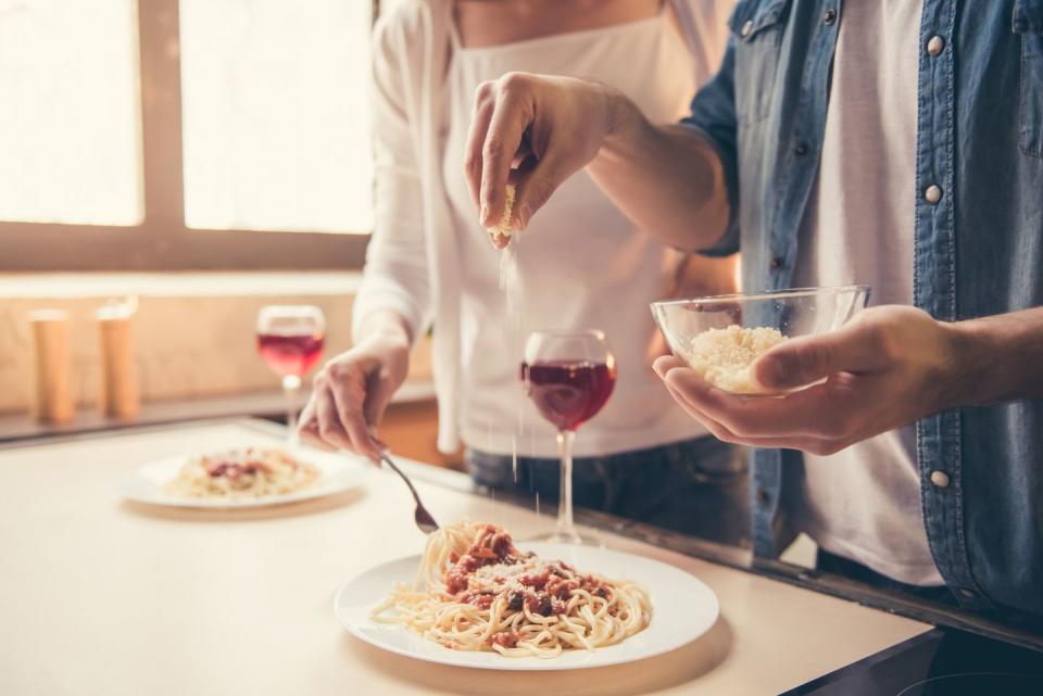 "I have a glass of wine or two while making dinner."