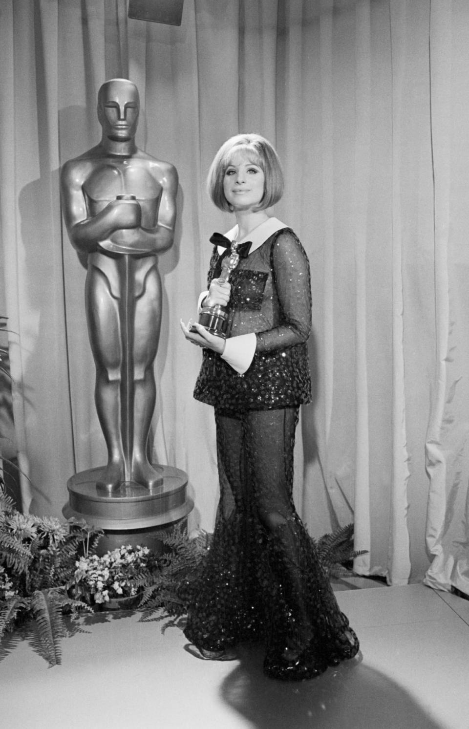 <div class="inline-image__caption"><p>Barbra Streisand at the 1969 Academy Awards</p></div> <div class="inline-image__credit">Bettmann/Getty</div>