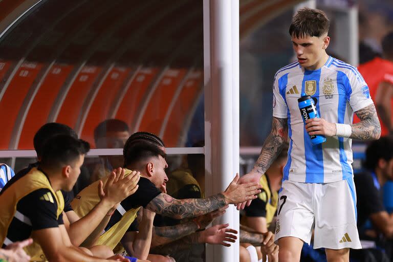 Alejandro Garnacho participó de un solo encuentro en la Copa América ante Perú