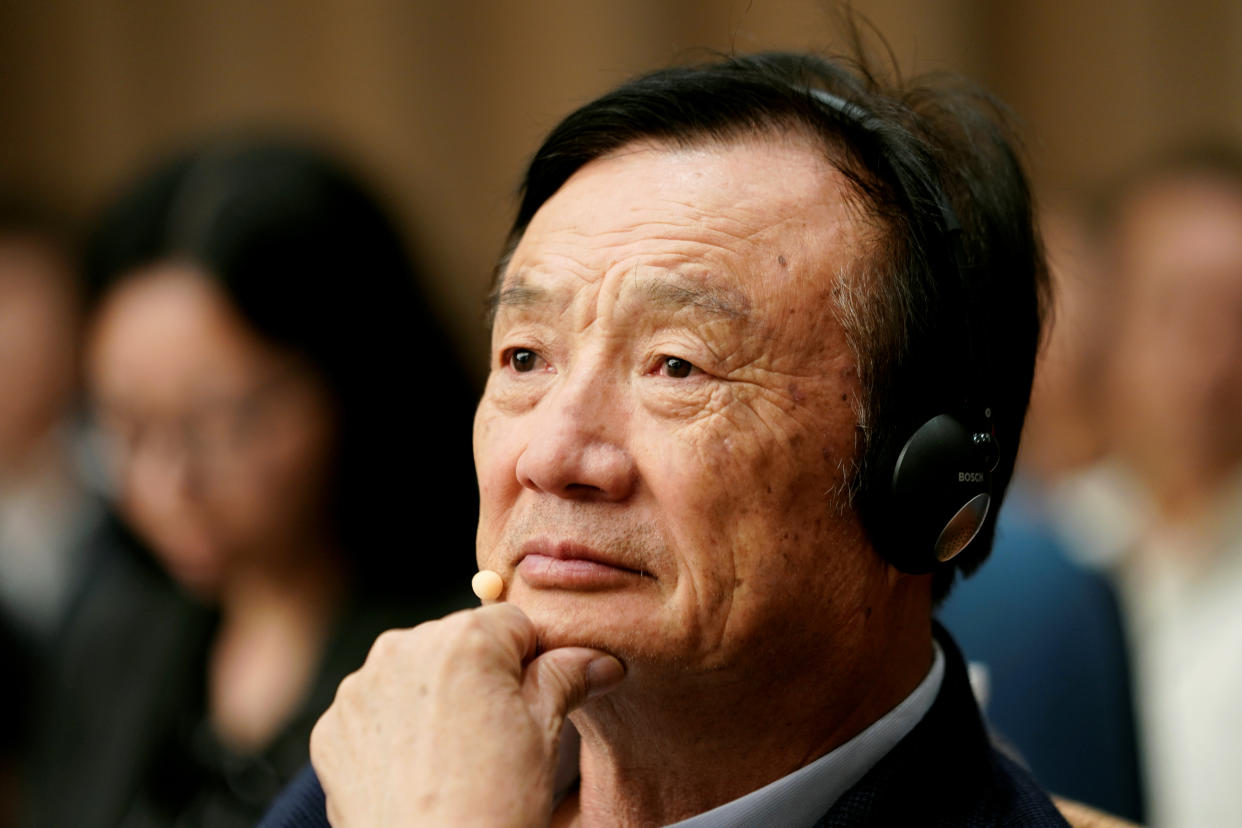 Huawei founder Ren Zhengfei attends a panel discussion at the company headquarters in Shenzhen, Guangdong province, China June 17, 2019. REUTERS/Aly Song