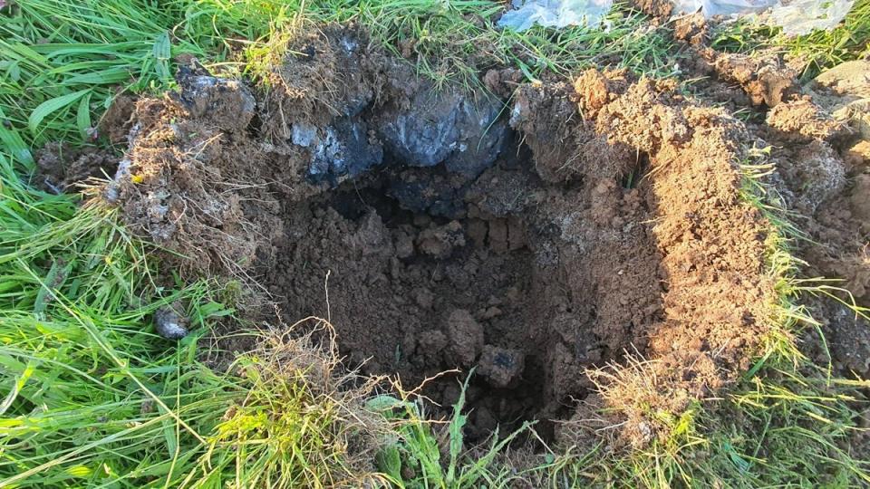 The device was confirmed as a live WW1 “Mills Bomb” hand grenade by an army technical officer who went to the scene to inspect it (Police Ards and North Down Facebook)