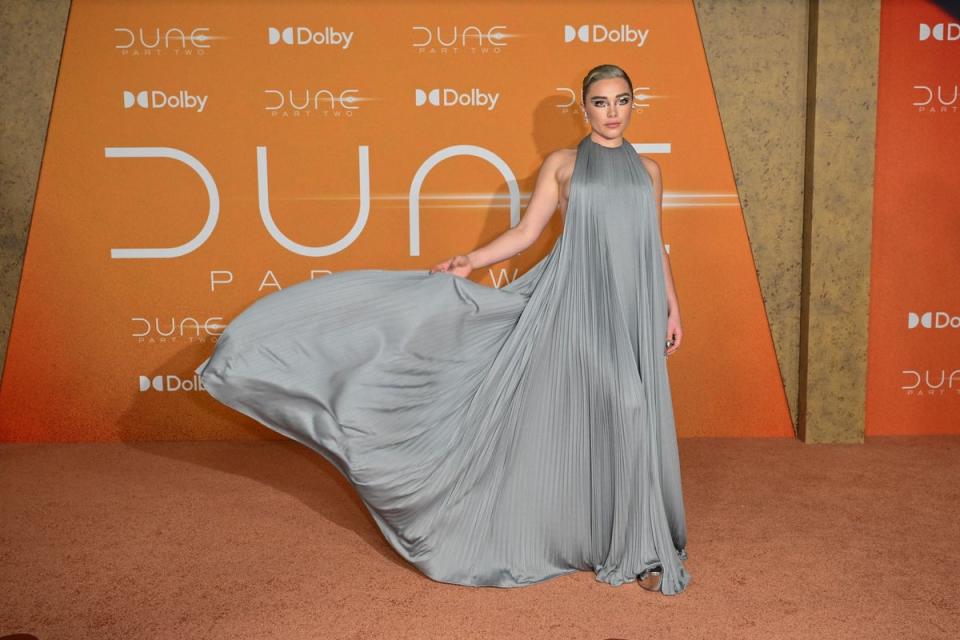 Florence Pugh at the Dune: Part Two premiere in New York (AFP via Getty Images)