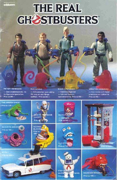 Kenner’s ‘Real Ghostbusters’ toys (via GBFans.com)