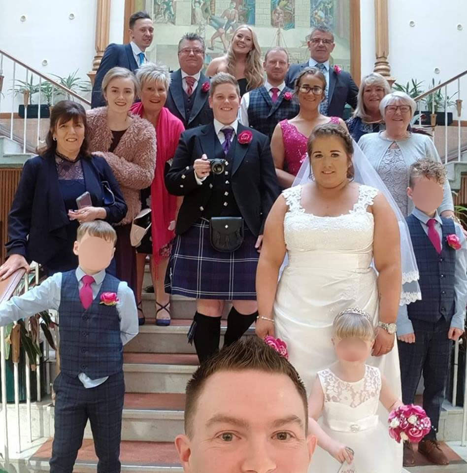 Spontaneous bride Samantha Allen shocked guests after turning her 30th birthday party into a surprise wedding. Photo: Facebook