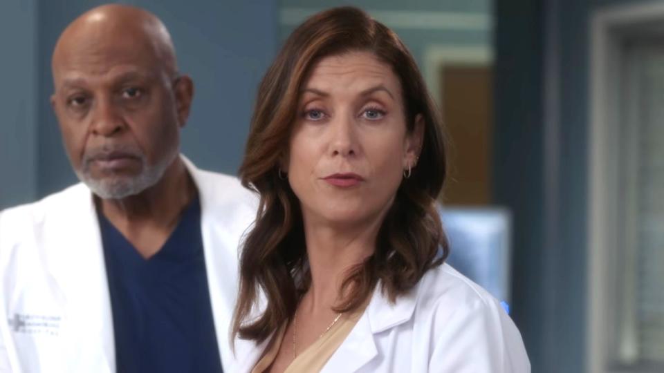 Kate Walsh as Addison Montgomery on Grey's Anatomy.