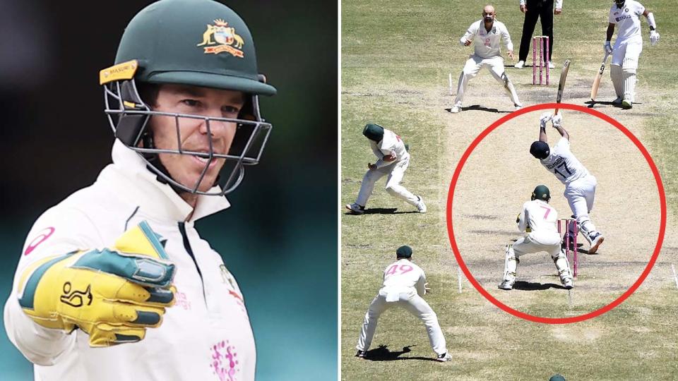 Tim Paine and Rishabh Pant, pictured here in action during the third Test between Australia and India.