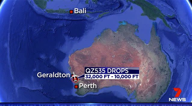 The flight dropped 20,000 feet. Source: 7 News