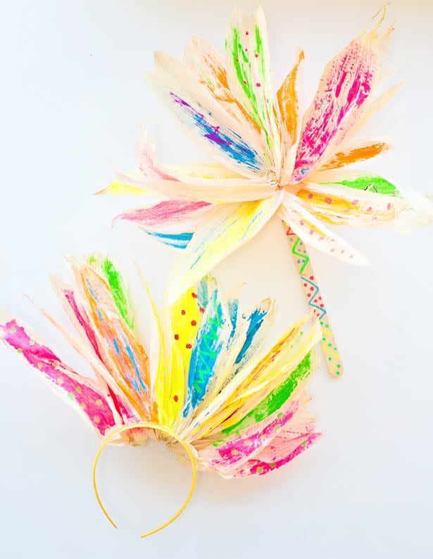 Painted Corn Husk Headband