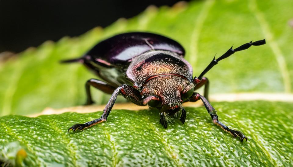 Firefly a macro photograph of a bug taken with a flash 94178