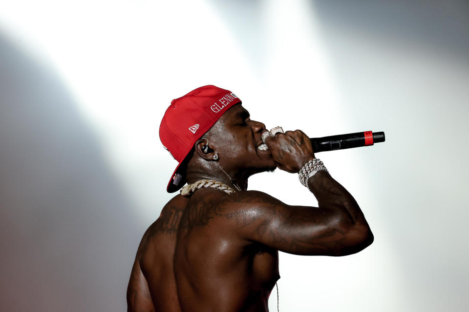 DaBaby performs on stage during Rolling Loud at Hard Rock Stadium on July 25, 2021 in Miami Gardens, Florida. / Credit: RICH FURY / Getty Images