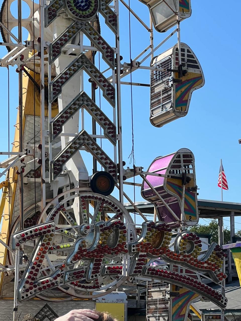 The Zipper, a ride at the Marshfield Fair, had to be evacuated after a cable started to fray with passengers on board.