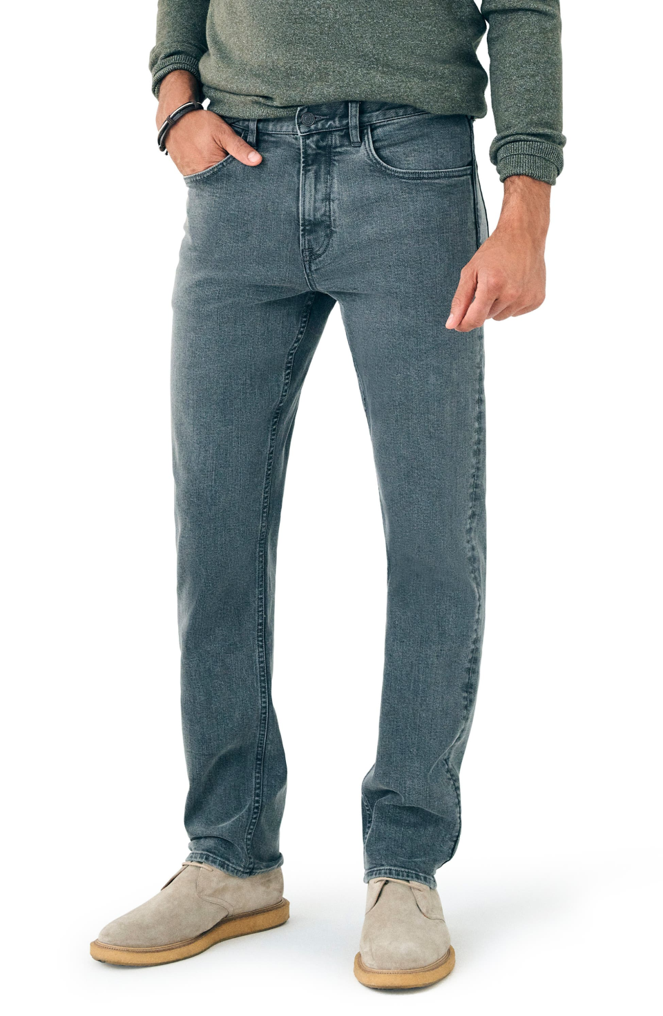 Faherty Slim Straight Organic Cotton Jeans
