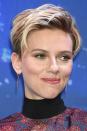 <p>Scarlett Johansson's hair color and length has been all over the map, and mostly recently, she's been opting for a light-blonde <a href="http://www.goodhousekeeping.com/beauty/hair/tips/g409/celebrity-hairstyles-pixie/" rel="nofollow noopener" target="_blank" data-ylk="slk:short style;elm:context_link;itc:0;sec:content-canvas" class="link ">short style</a>.</p>