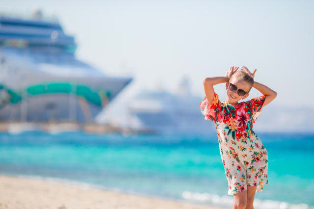 adorable little girl at beach...