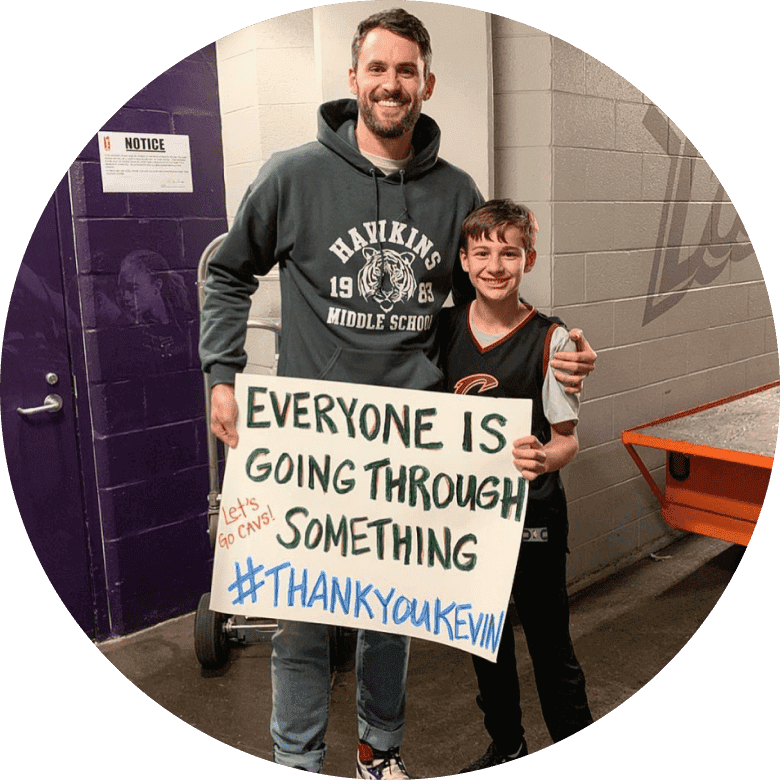 Miami Heat player Kevin Love founded a charitable fund whose mission is “to inspire people to live their healthiest lives while providing tools for both mental and physical health.”