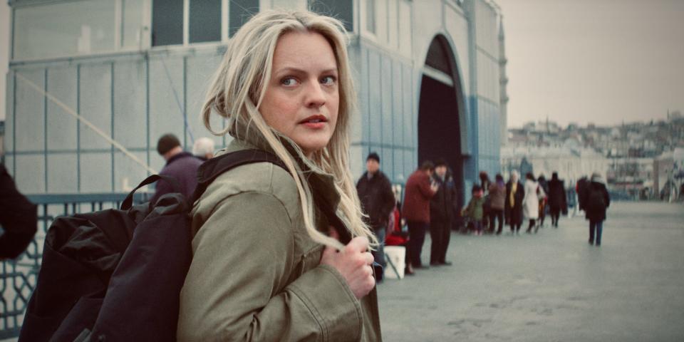 Elisabeth Moss as Imogen Salter in upcoming FX drama "The Veil," streaming on Hulu April 30, 2024.