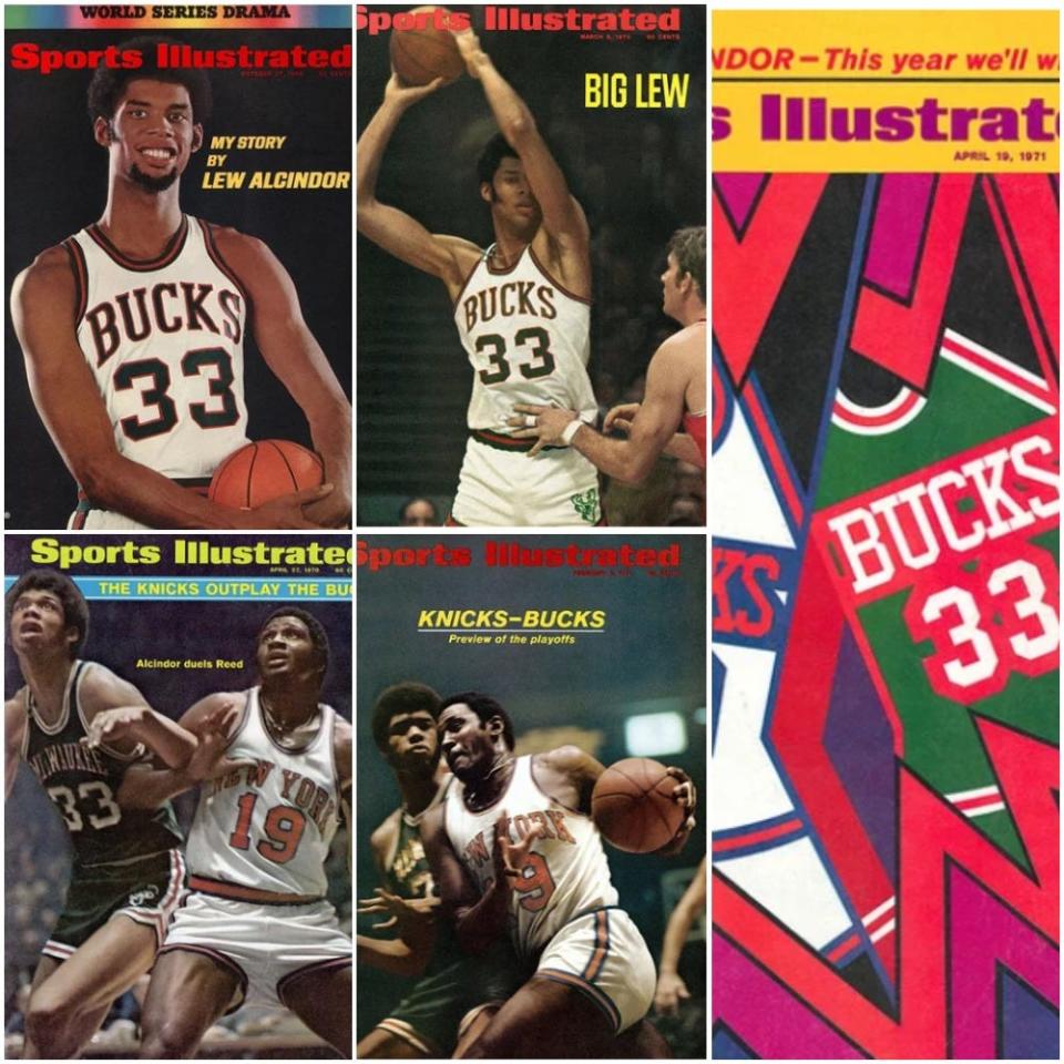 Kareem Abdul-Jabbar made numerous appearances on Sports Illustrated as a Milwaukee Bucks star, including when he was known as Lew Alcindor.