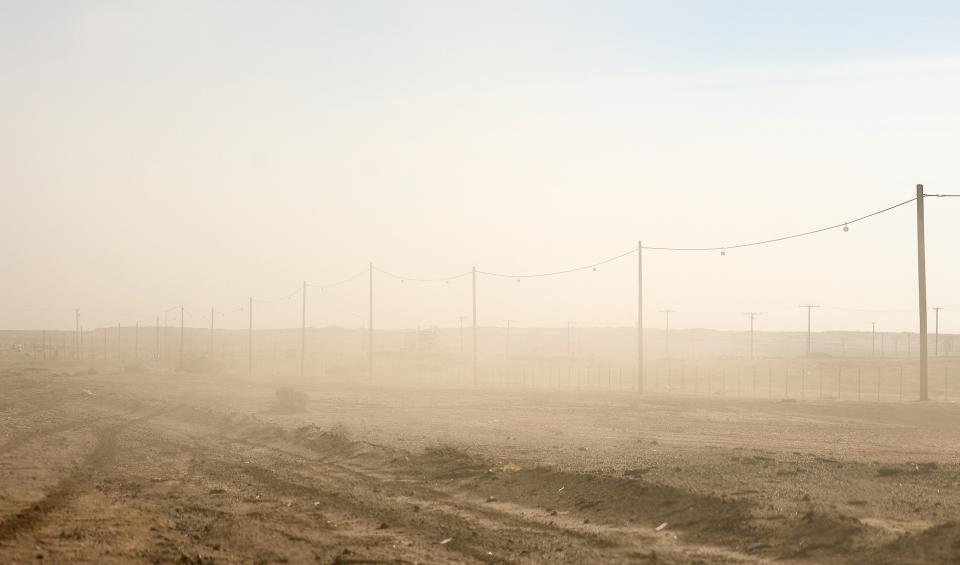 Dust lingers after OHVs drove by in West Shores, Calif., on Friday, Dec. 15, 2023. | Kristin Murphy, Deseret News