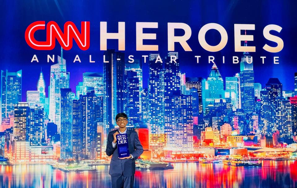 Having founded "Recycle My Battery," a battery recycling non-profit organization, 13-year-old Sri Nihal Tammana of Edison was named one of two 2022 Young Wonders at the 16th Annual "CNN Heroes: An All-Star Tribute."