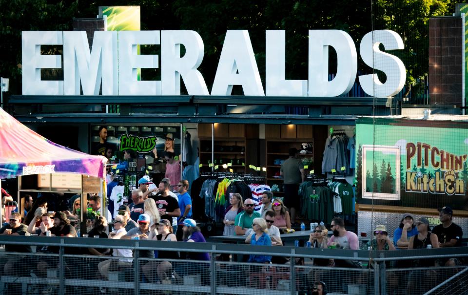 Fans watch as the Eugene Emeralds defeat Spokane 5-2 on Thursday at PK Park.