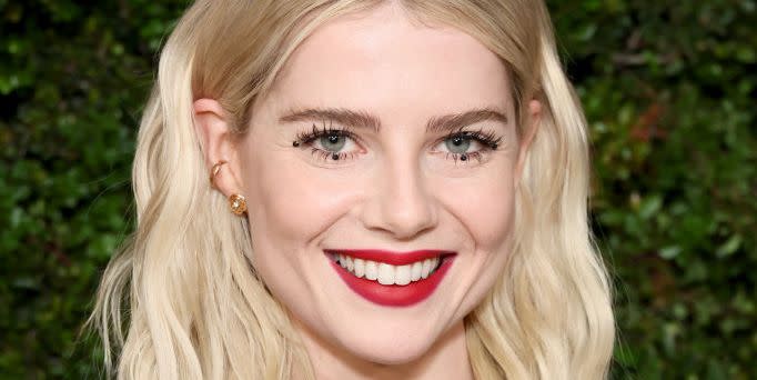 lucy boynton strawberry blonde hair