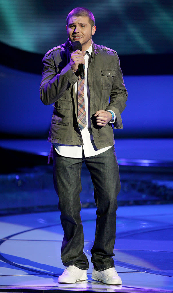 Chris Richardson performs as one of the top 10 contestants on the 6th season of American Idol.